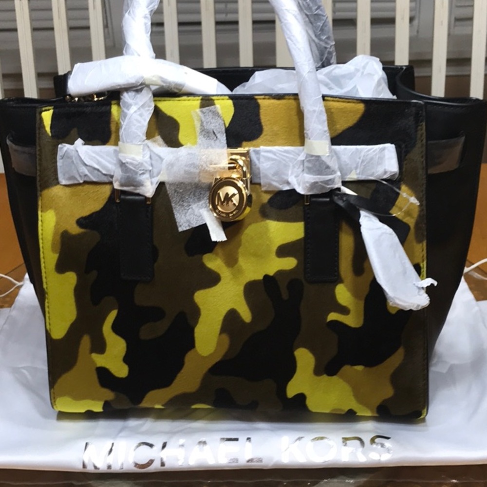 Michael Kors Hamilton satchel Acid Yellow